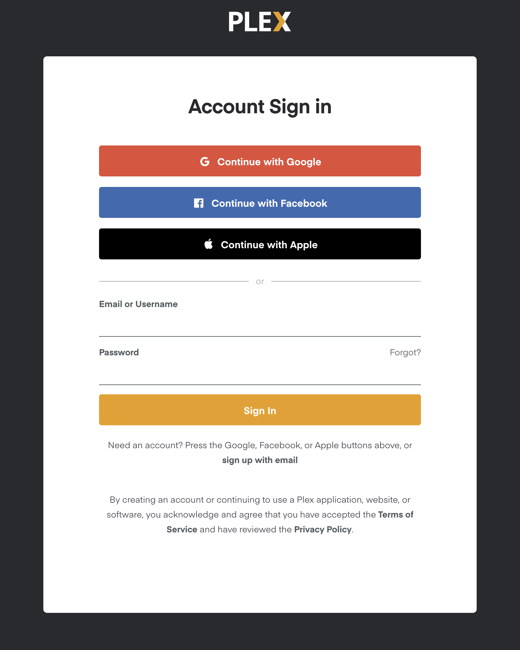 Account Sign In